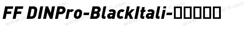 FF DINPro-BlackItali字体转换